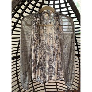 Free people billowy cape/ button down boho blouse